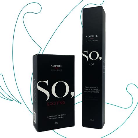 Kit Lubrificante So Exciting Jambu Calda Beij Vel So Hot Cereja Marasca Ml Sophie Sensual