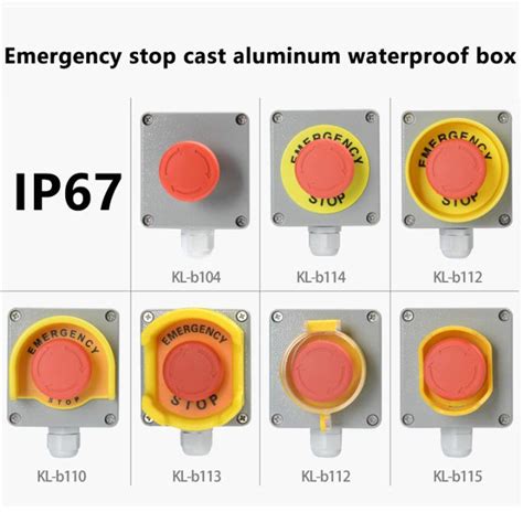 Cast Aluminum Emergency Stop Button Switch With Cover Elevator