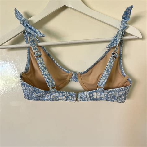 Cotton On Blue Flower Bikini Set Worn Once High Depop