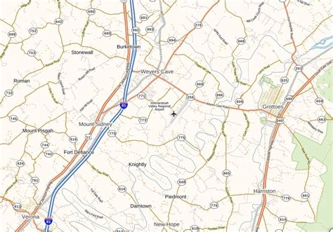Shenandoah Valley Regional Airport Map, Virginia