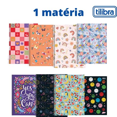 Caderno De 1 Materia - Caderno TILIBRA 1 Materia Feminino 96 folhas Capa Dura D+ | Shopee Brasil