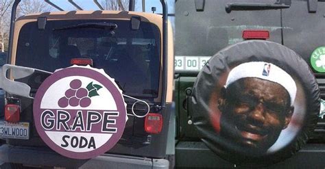 25 Hilarious Tire Covers Spotted On The Open Road