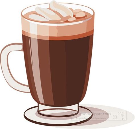 Beverage Clipart Hot Chocolate In In A Glass Mug