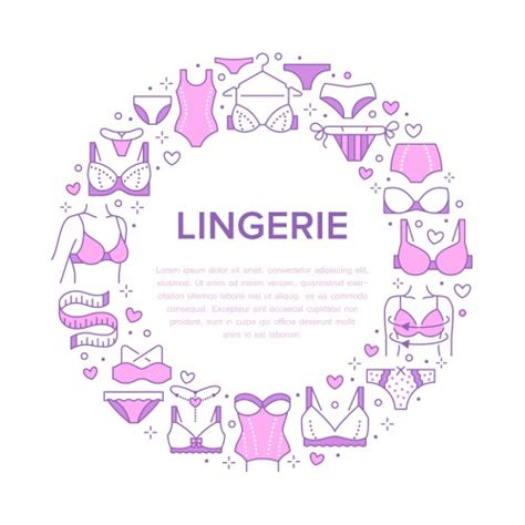 Lingerie Sexy Underwear Hand Drawn Template Bra Vector Image