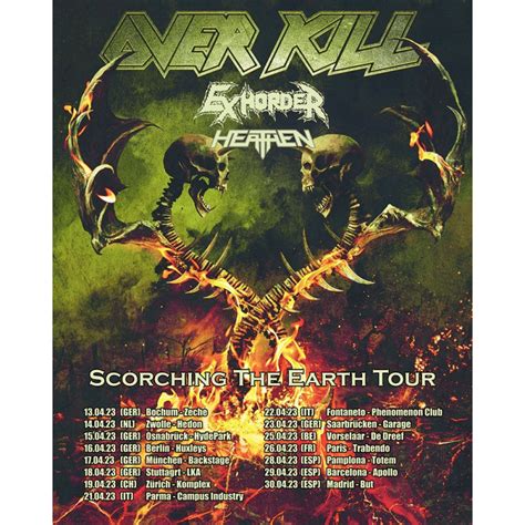 Overkill Scorching The Earth Tour Mit Exhorder Heathen Im April