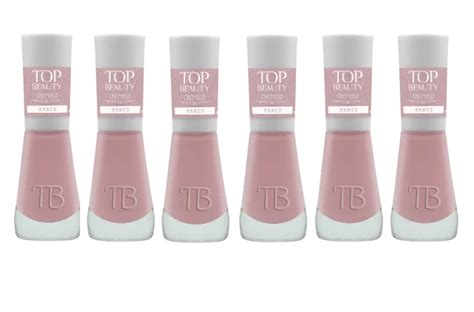 Kit C 6 Un Esmalte Cremoso Naked Top Beauty