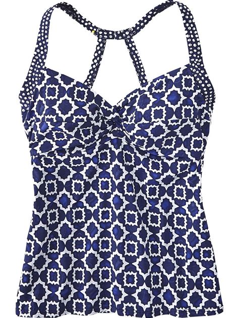 Pele Tankini Top - Twin Tiles. Title Nine. T9. Pele swimwear. Only at T9. Strappy. Full coverage ...