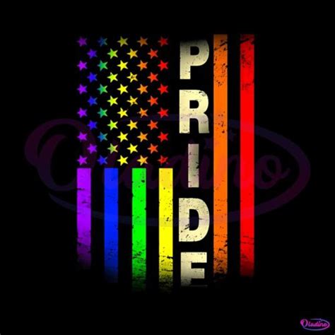 American Gay Pride Rainbow Flag Png Sublimation Design Oladino