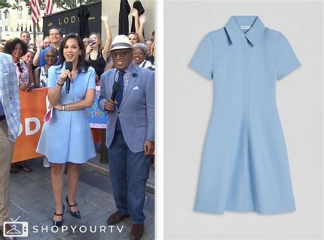 The Today Show June 2024 Laura Jarretts Blue Short Sleeve Mini Dress Shop Your Tv