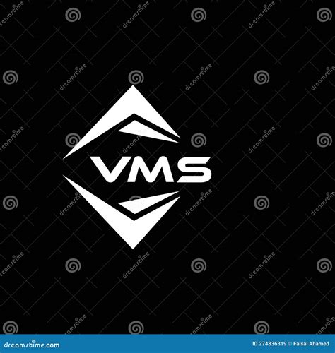 VMS Abstract Technology Logo Design On Black Background VMS Creative