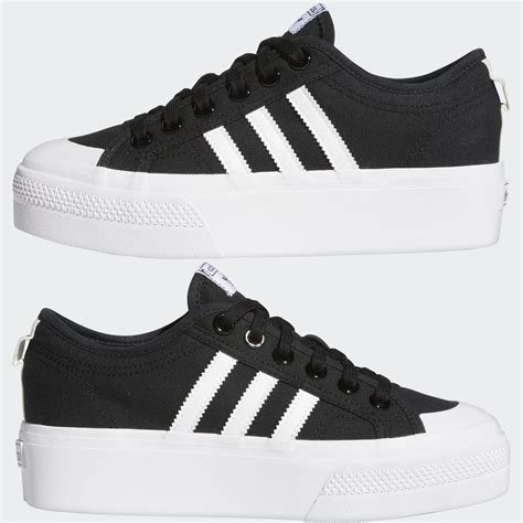 Adidas Nizza Platform Shoes Black Adidas LK