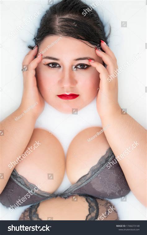 Woman Wearing Sensual Lingerie On Milky Stock Photo 1746673148 Shutterstock