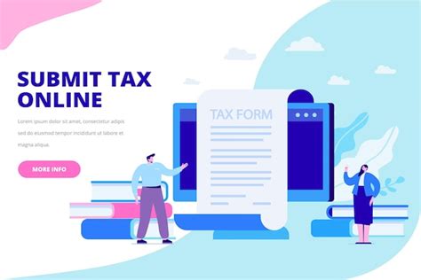 Premium Vector Tax Form Flat Vector Illustration