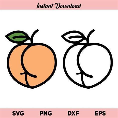 Peach Ass Svg Peach Ass Svg Cut File Peach Ass Svg File Design Peach