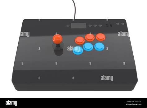 Vintage arcade stick with joystick and tournament-grade buttons Stock Photo - Alamy