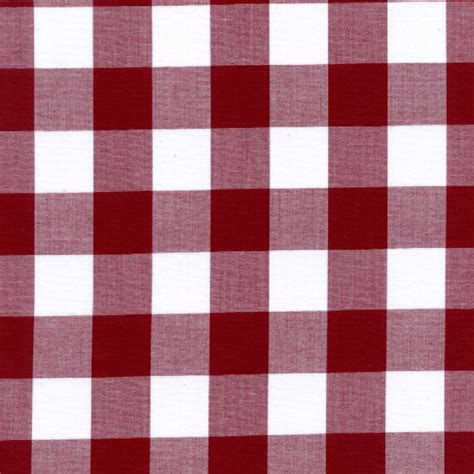 60 Burgundy Gingham Check Fabric 1 Check 20