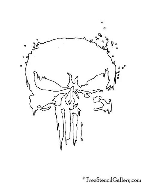 Punisher Skull Outline