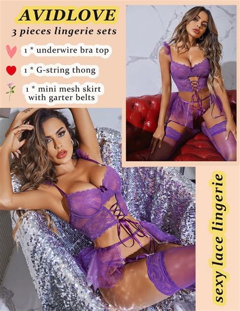 Women S Floral Lace Lingerie Set With Garter Belt Piece Lace Teddy Babydoll EBay