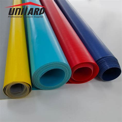 Hot Weather Resistant PVC Fabrics 550GSM 610GSM PVC Knife Coating Tarp