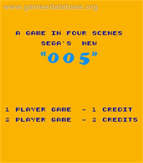 005 Arcade Artwork Title Screen