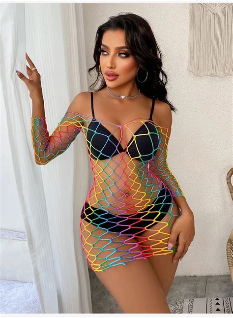 King Mcgreen Star Rainbow Beach Bikini Cover Up Women Hollow Out Swimwear Beachwear Women