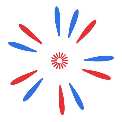 4th of July fireworks red and blue clipart 45953847 PNG