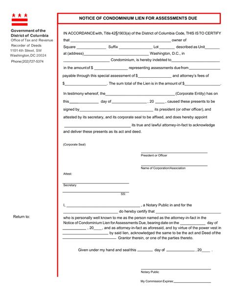 Dc Condominium Form ≡ Fill Out Printable PDF Forms Online