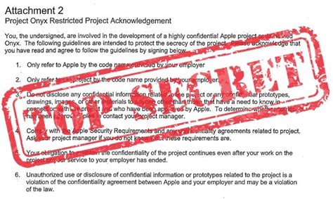 Inside Apples Secret Confidentiality Agreements Code Names Security