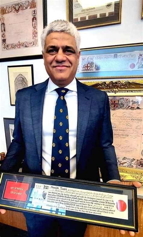 India-born Manish Tiwari gets 'Freedom of the City of London' title