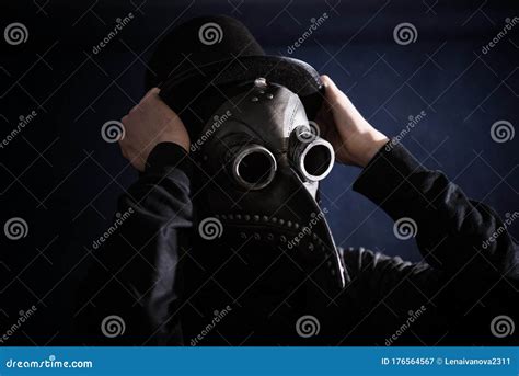 Biohazard Concept Of Risk Of Contamination Naked Man With Gas Stock Image CartoonDealer