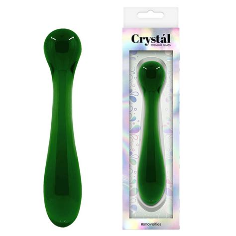 Dildo i grøn brudsikkert Crystal glas HJMKshop