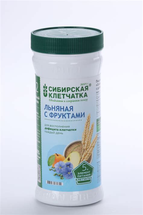 Клетчатка Сибирская льняная с фруктами, 280 г – купить по цене 133 руб ...