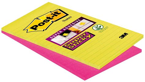 3m Post It Super Sticky Notes 5845sseu 127 Mm X 203 Mm Verde Neón