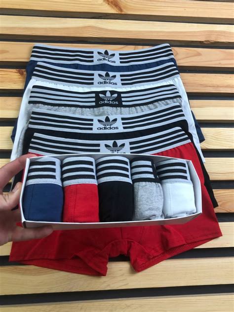 Купить Мужские трусы Adidas 5 штук хлопок | Набор трусов. Трусы Адидас ...