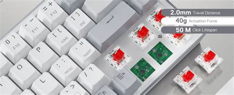 Redragon K631 Gery 65 Wired RGB Hot Swappable Compact Mechanical Keyboard Free Mod Plate