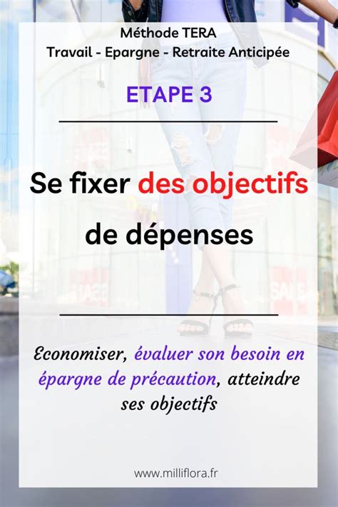 Méthode Tera Etape 3 Se Fixer Des Objectifs De Dépenses Milliflora