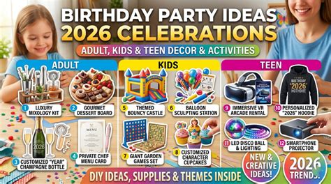 birthday party ideas  adult kids teen celebrations