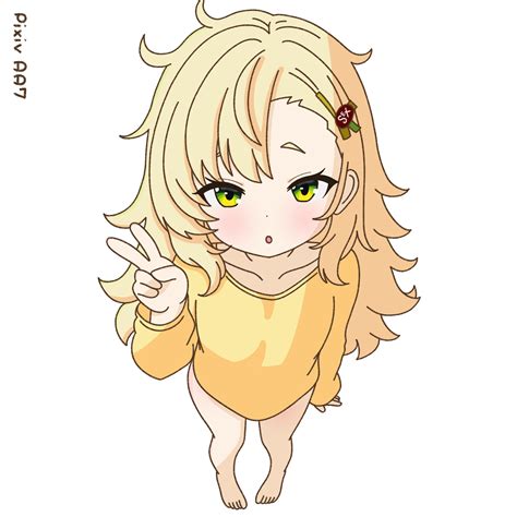 Highres Tagme Blonde Hair Green Eyes Loli Looking At Viewer Shirt V Yellow Shirt Image
