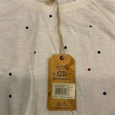 Fat Face Tops Brand New Fat Face Cotton 34 Sleeve Tee Size Us 4 Uk