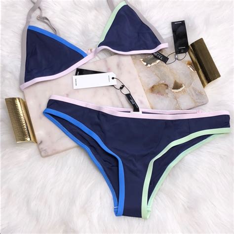 Tavik Jett Jayden Colorblock Bikini Set In Cobalt Gem