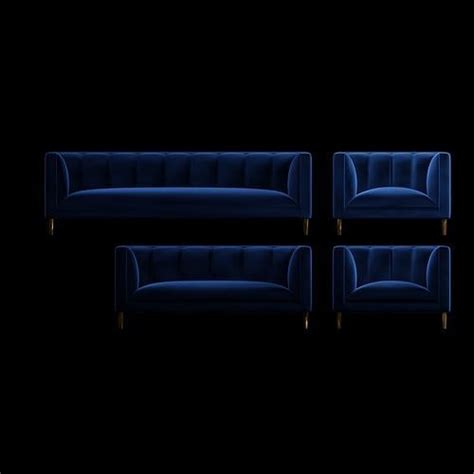 Tufted Living Room Sofa Set 3D Model Collection | CGTrader