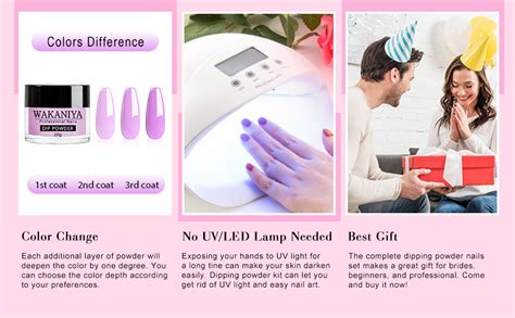 Colours Dip Powder Nail Kit Starter Nude Clear White Nail Dipping Powder Set French Manicure