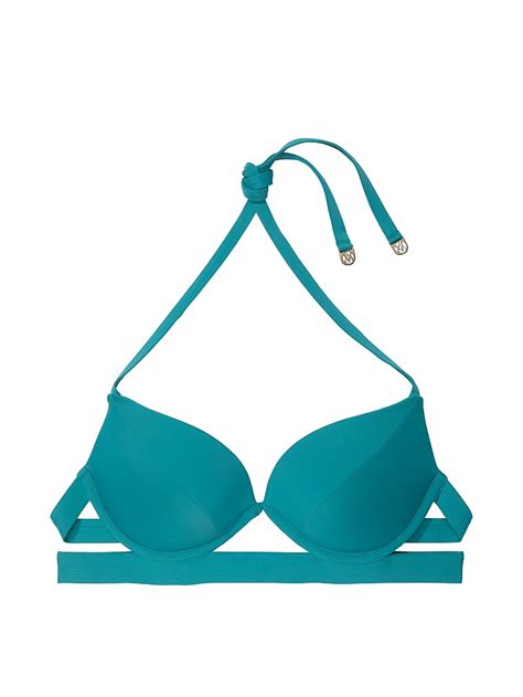 Buy Vs Archives Essential Banded Push Up Bikini Top Barbados Blue Order Bikini Top Online
