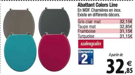 Promo Abattant Colors Line Wirquin Chez Trid Me Icatalogue Fr