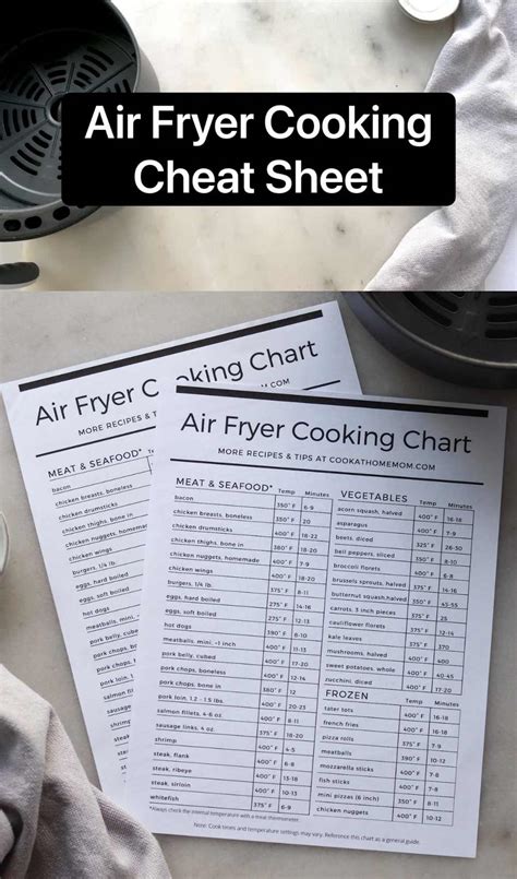 Air Fryer Cook Times Chart Printable Cheat Sheet Cook At Home Mom