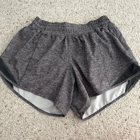 Size Lululemon Hottie Hot Shorts Grey Depop