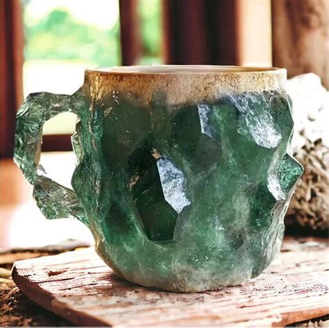 跨境新款 仿Mineral Crystal Coffee Mugs 仿矿物水晶咖啡树脂杯 阿里巴巴