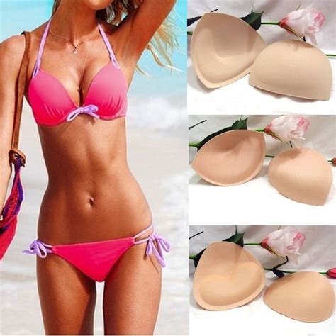 Triangle Foam Top Push Up Bra Pads Insert Breast Enhancer Bikini Swimsuit 4653 EBay