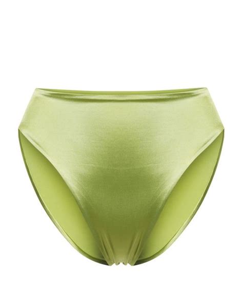 Form And Fold The S Rise Bikini Bottoms In Green Lyst Uk