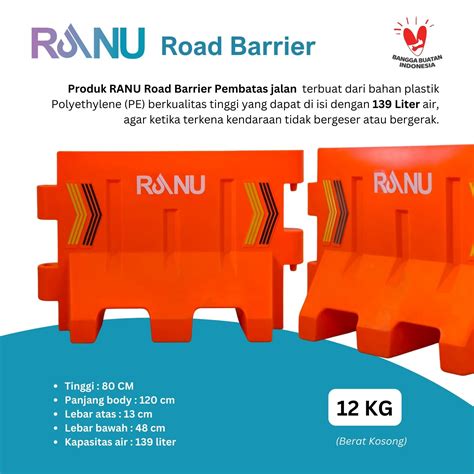 Jual Ranu Road Barrier Pembatas Jalan Berat Kg